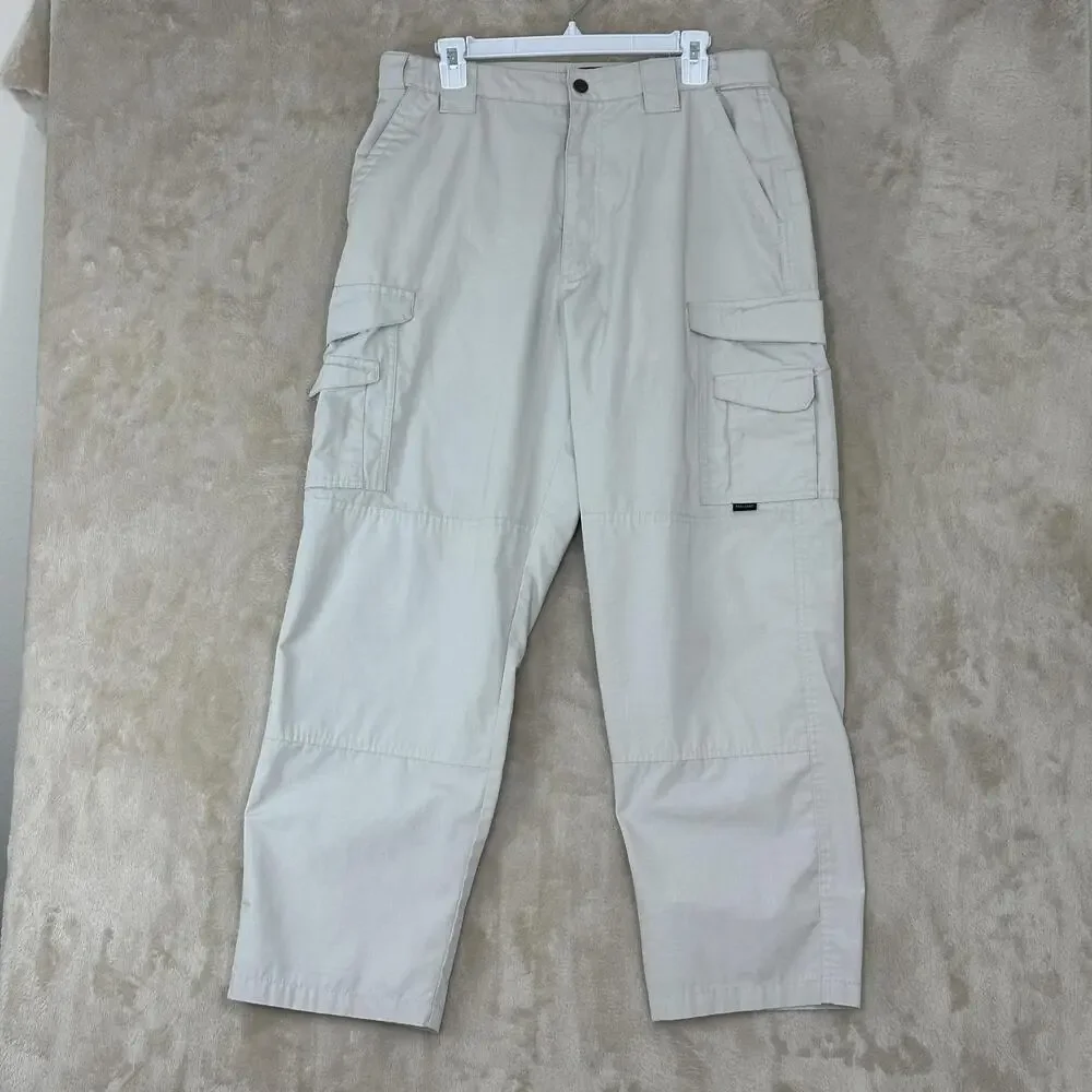 TRU-SPEC Pants Mens 34x30 Beige Cargo Ripstop Tactical Workwear Utility